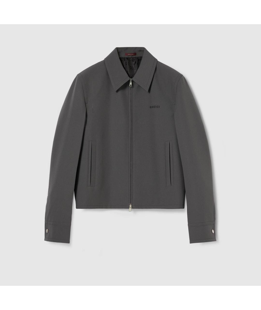 GUCCI Серая полиэстеровая куртка, фото 6