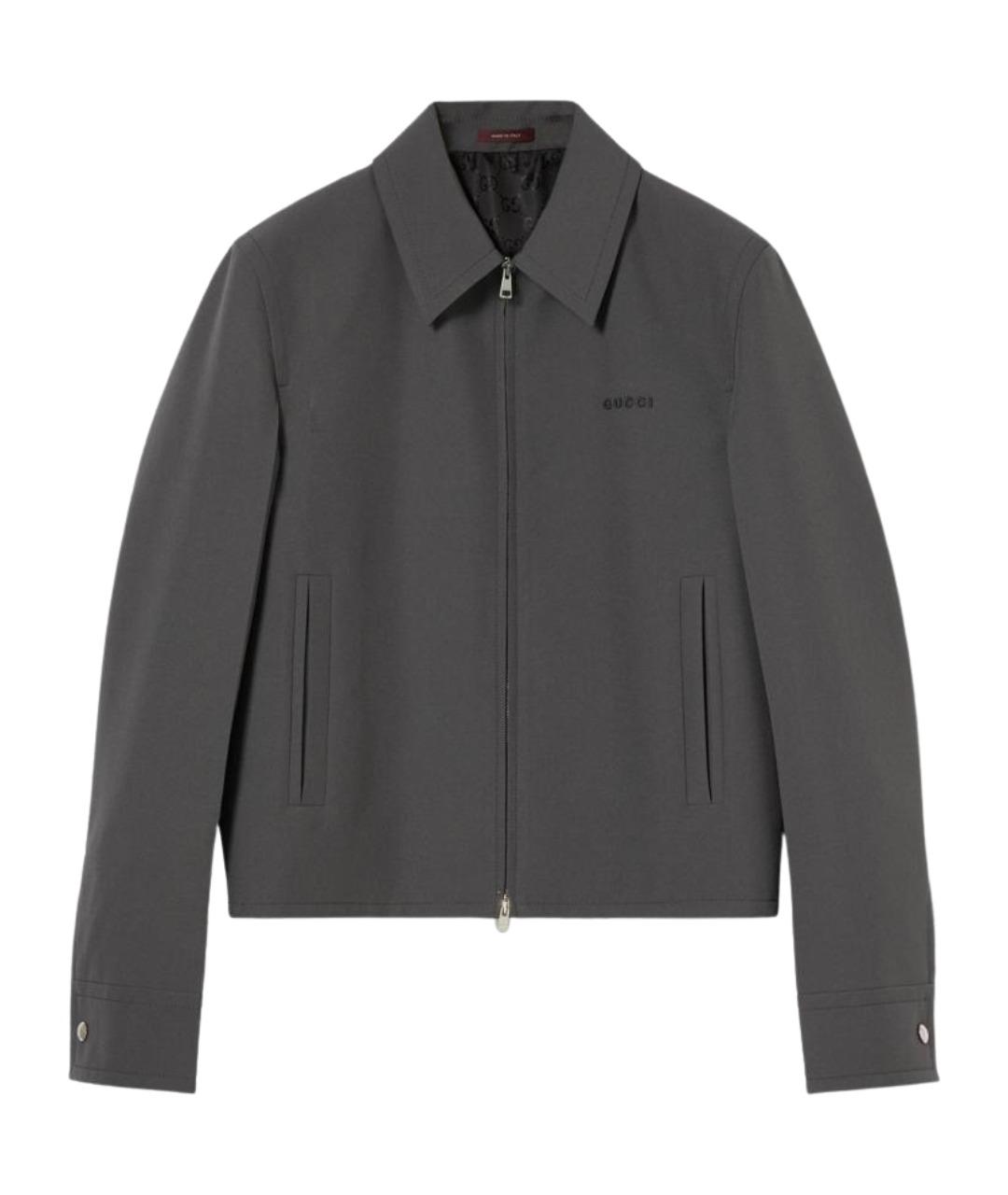 GUCCI Серая полиэстеровая куртка, фото 1