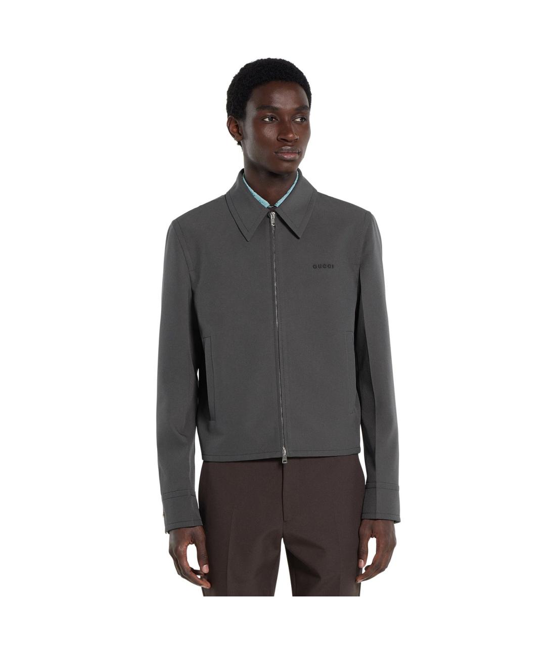 GUCCI Серая полиэстеровая куртка, фото 3