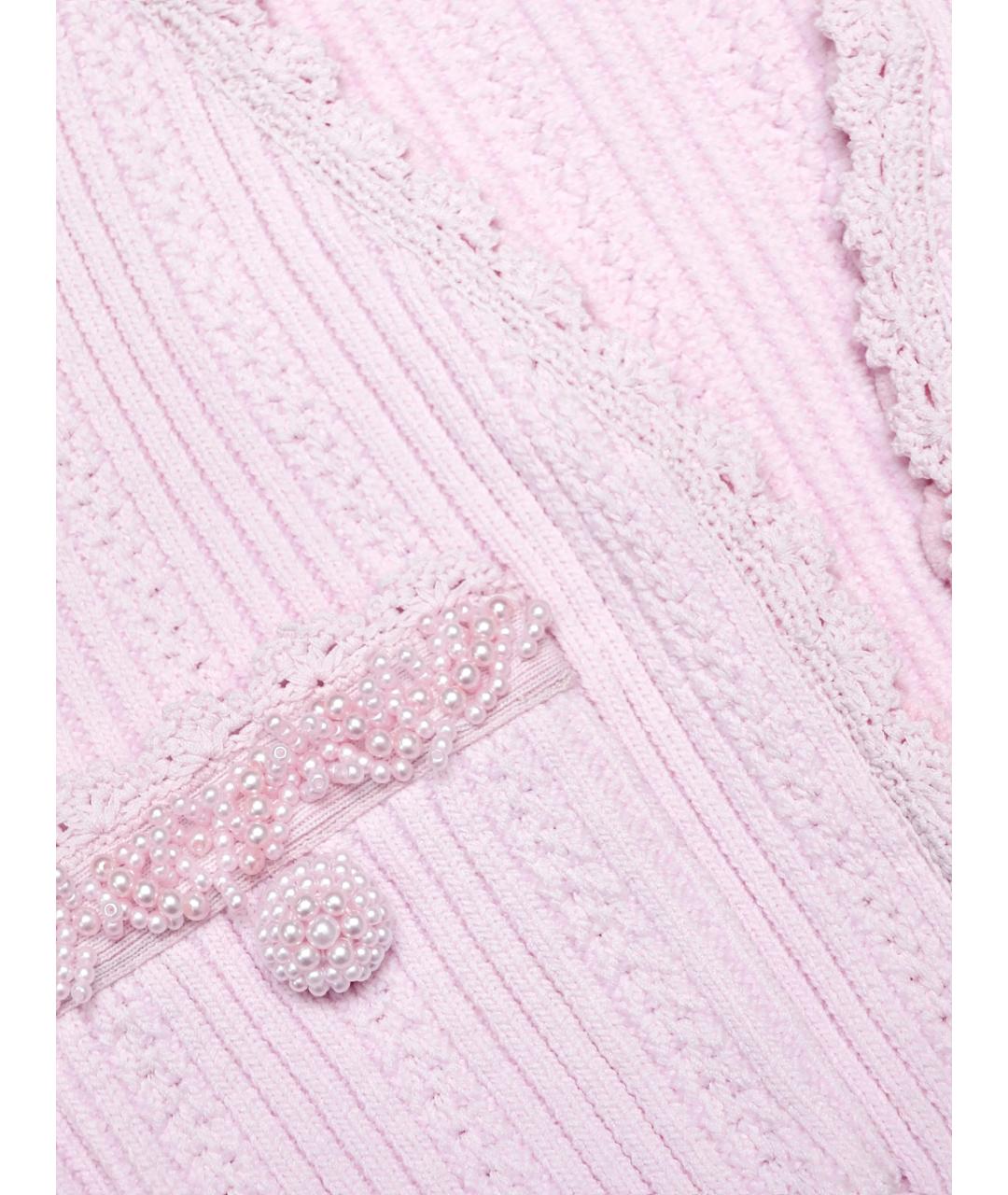 SELF-PORTRAIT Розовое вискозное повседневное платье, фото 6