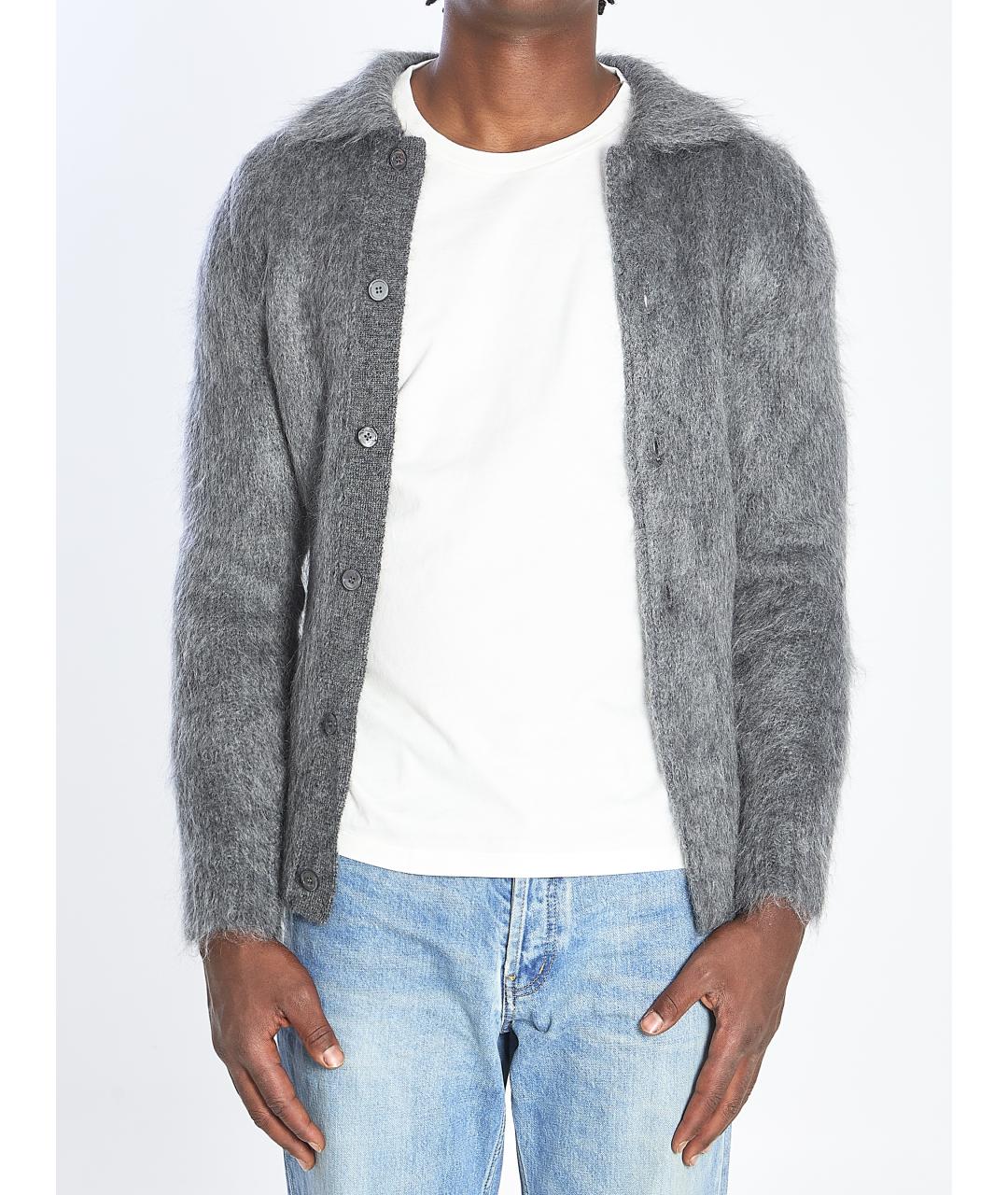 GUCCI Серый шерстяной кардиган, фото 2