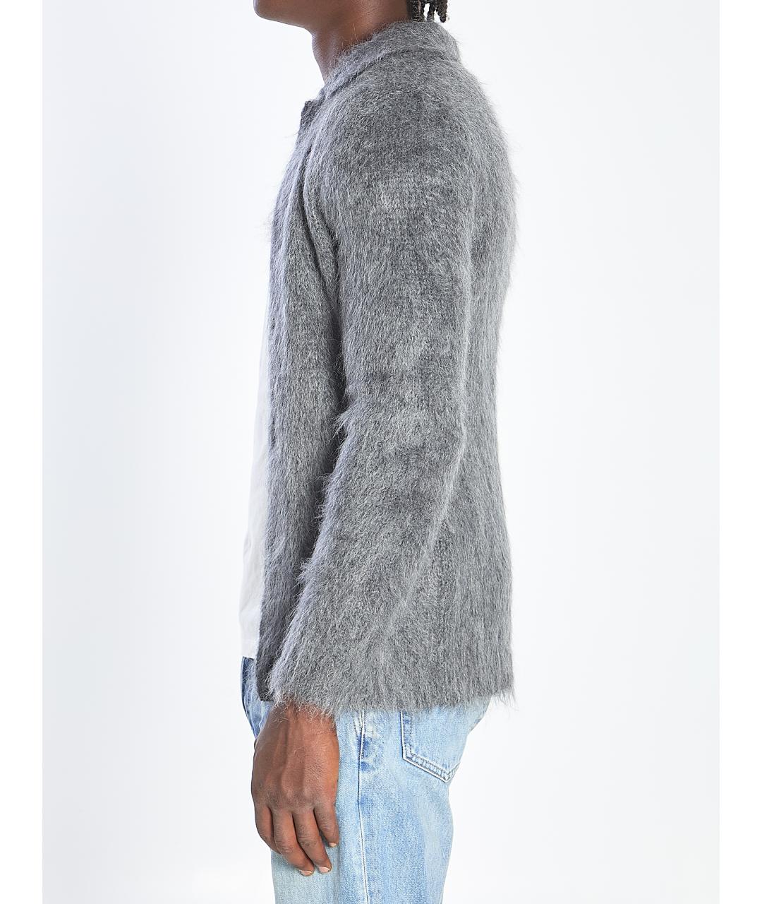 GUCCI Серый шерстяной кардиган, фото 4