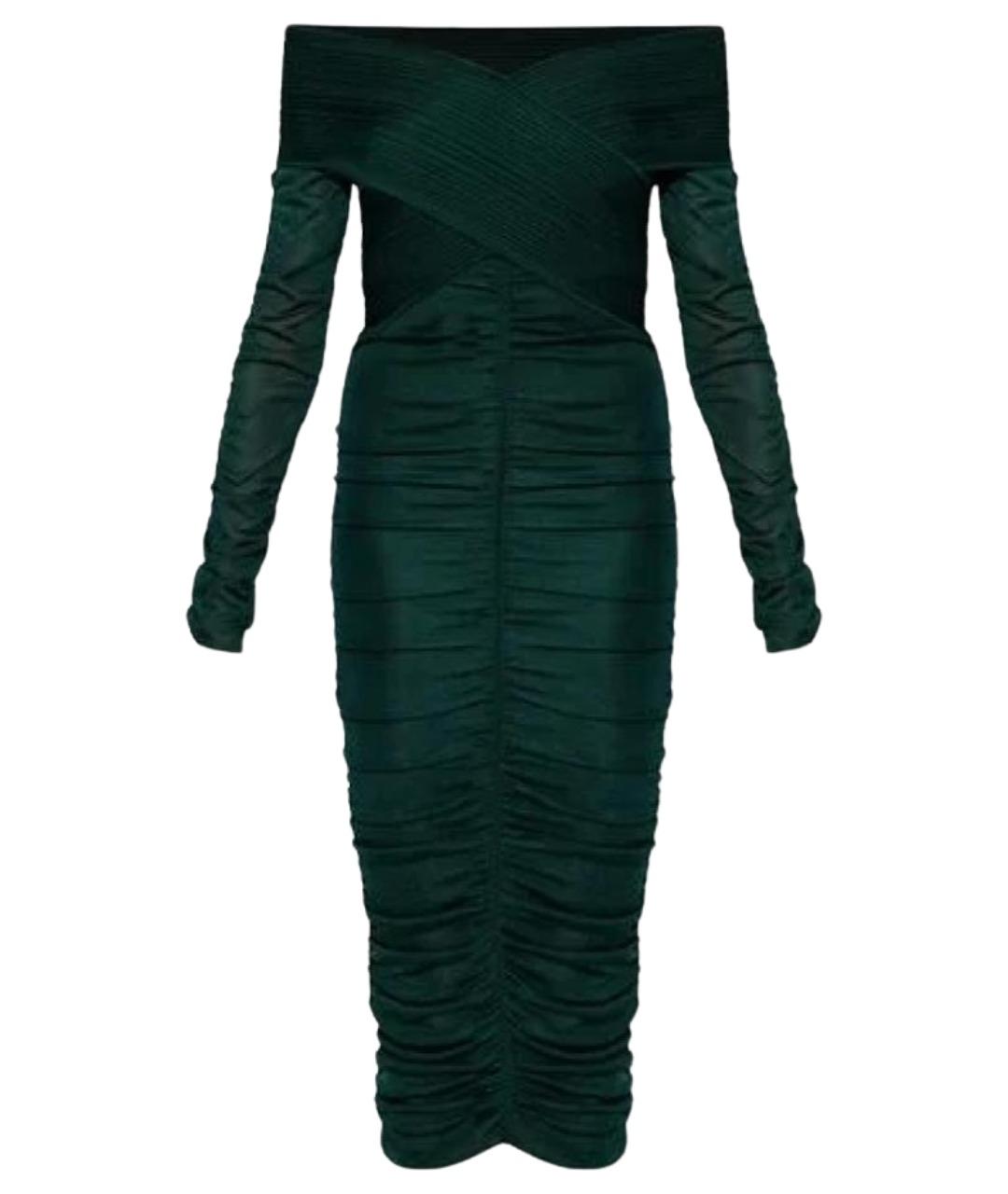 SELF-PORTRAIT Зеленые вискозное вечернее платье, фото 1