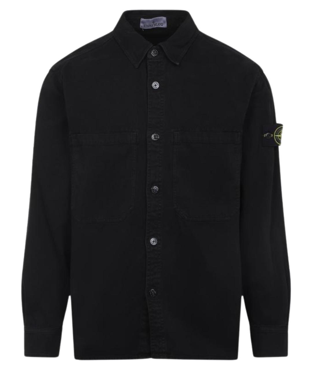 STONE ISLAND Черная хлопковая куртка, фото 1