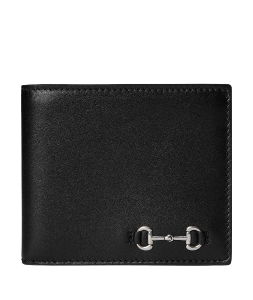 GUCCI Черный кожаный кошелек, фото 1