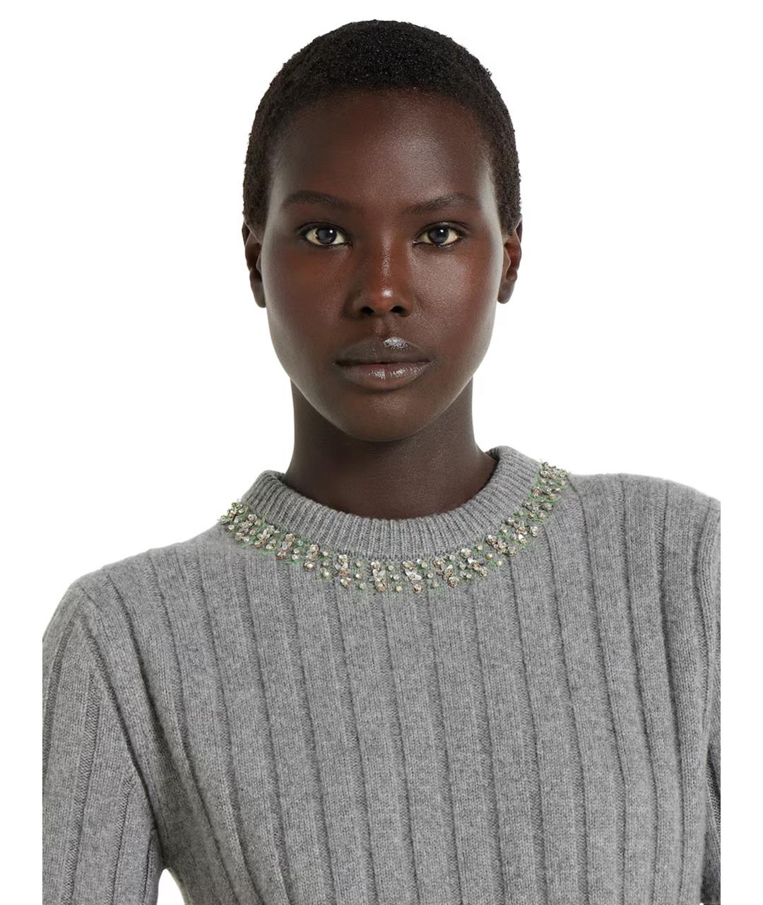 GUCCI Серый шерстяной джемпер / свитер, фото 5