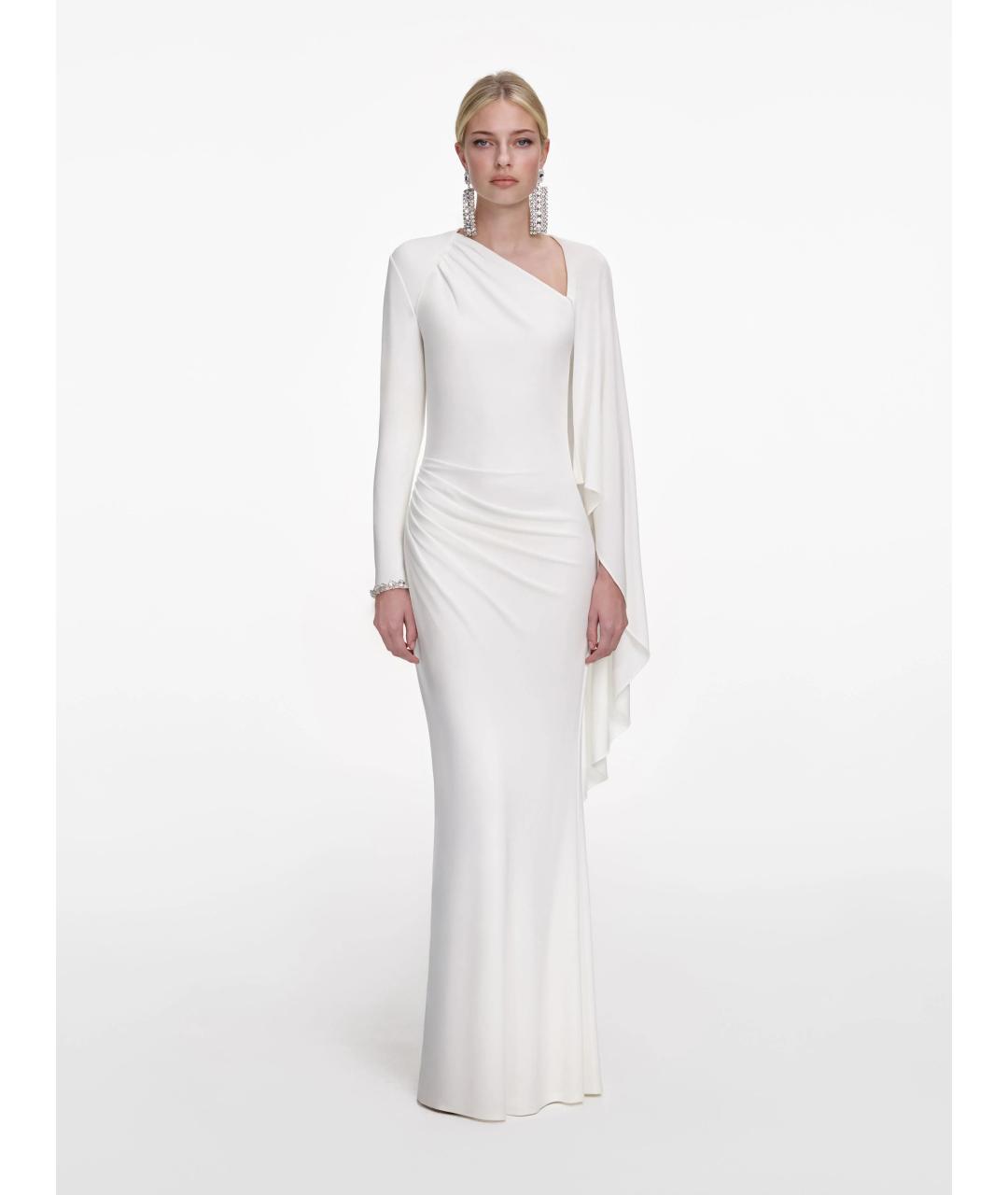 SELF-PORTRAIT Белое вискозное вечернее платье, фото 2