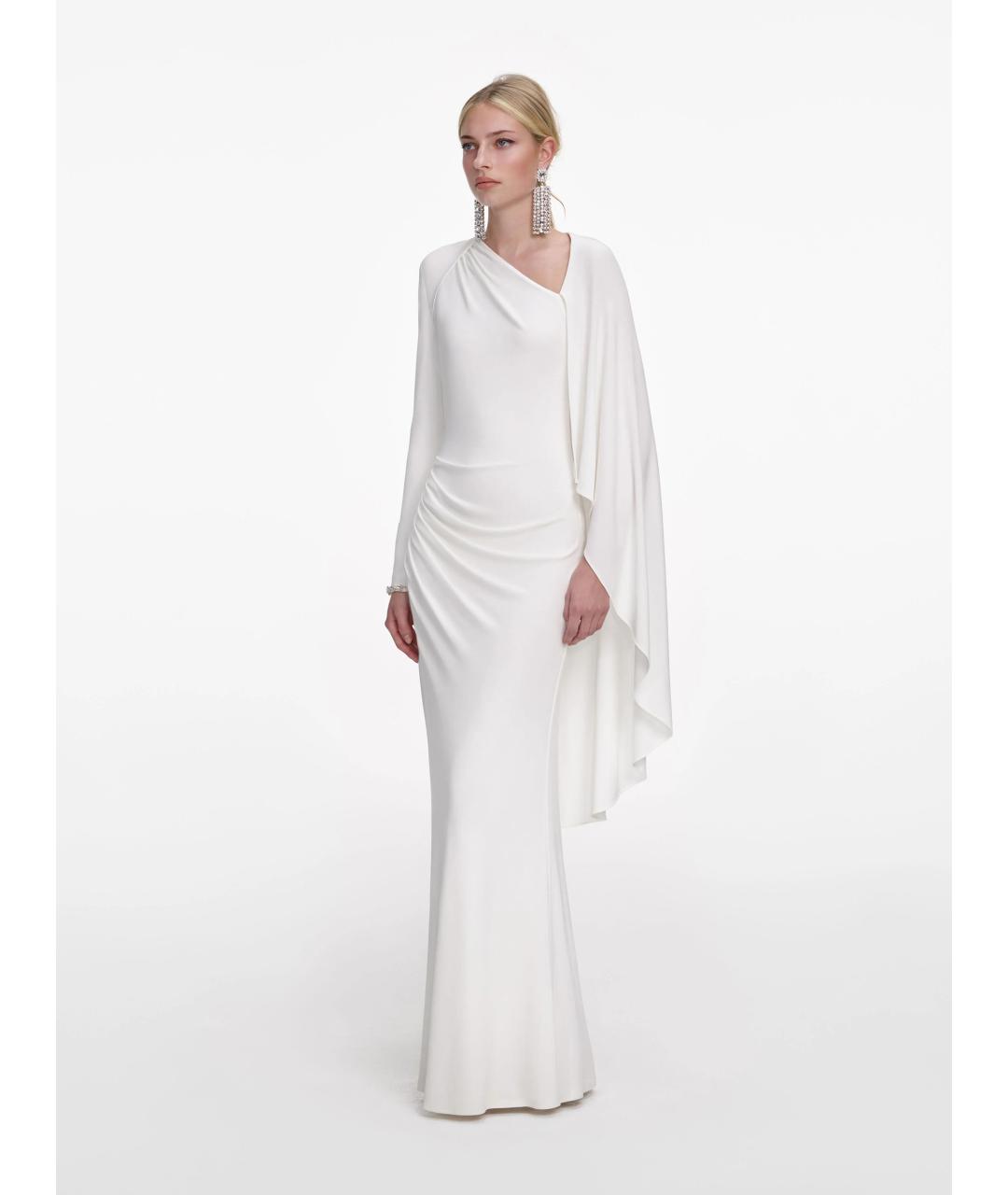 SELF-PORTRAIT Белое вискозное вечернее платье, фото 3