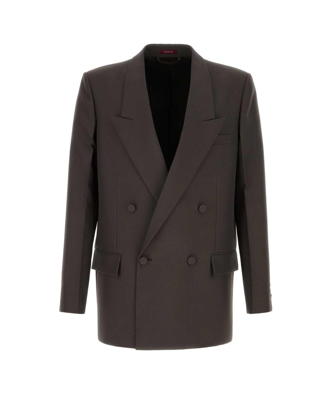 GUCCI Коричневый полиэстеровый пиджак, фото 1