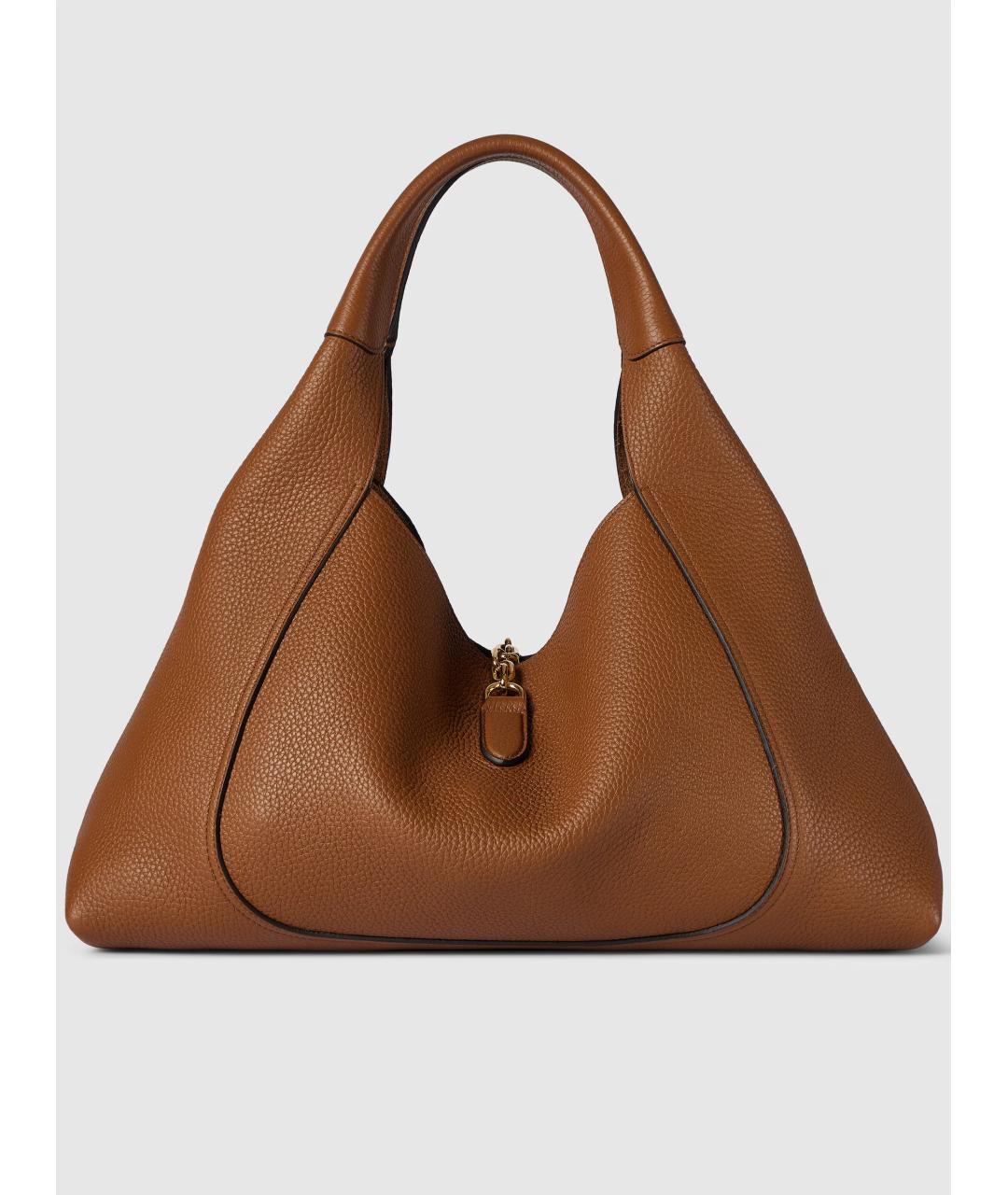 GUCCI Коричневая кожаная сумка через плечо, фото 5