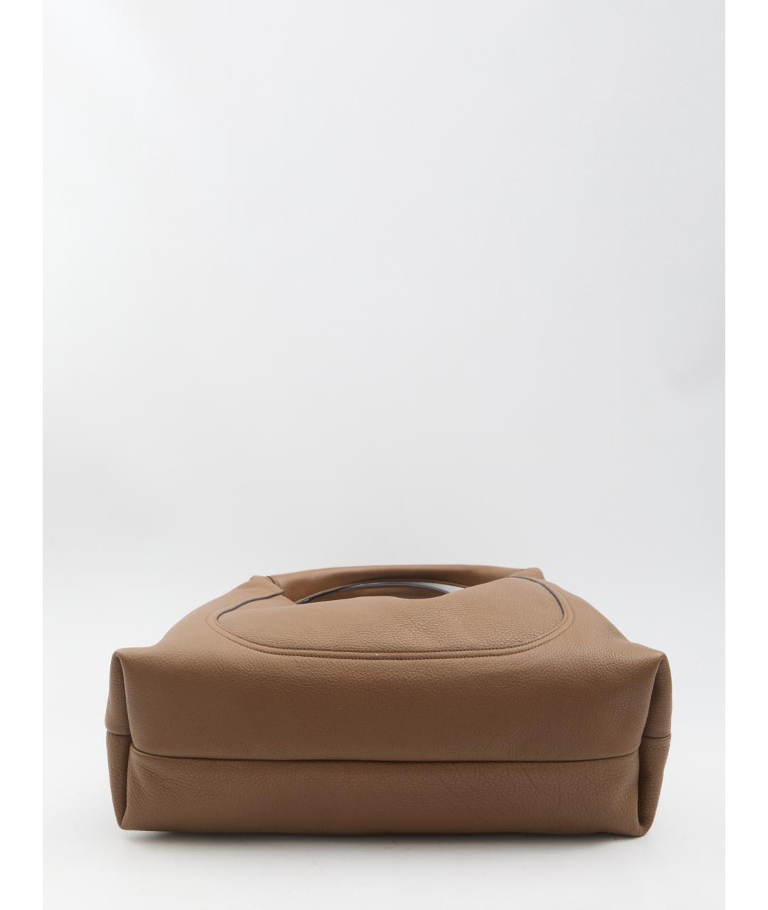 GUCCI Коричневая кожаная сумка через плечо, фото 3