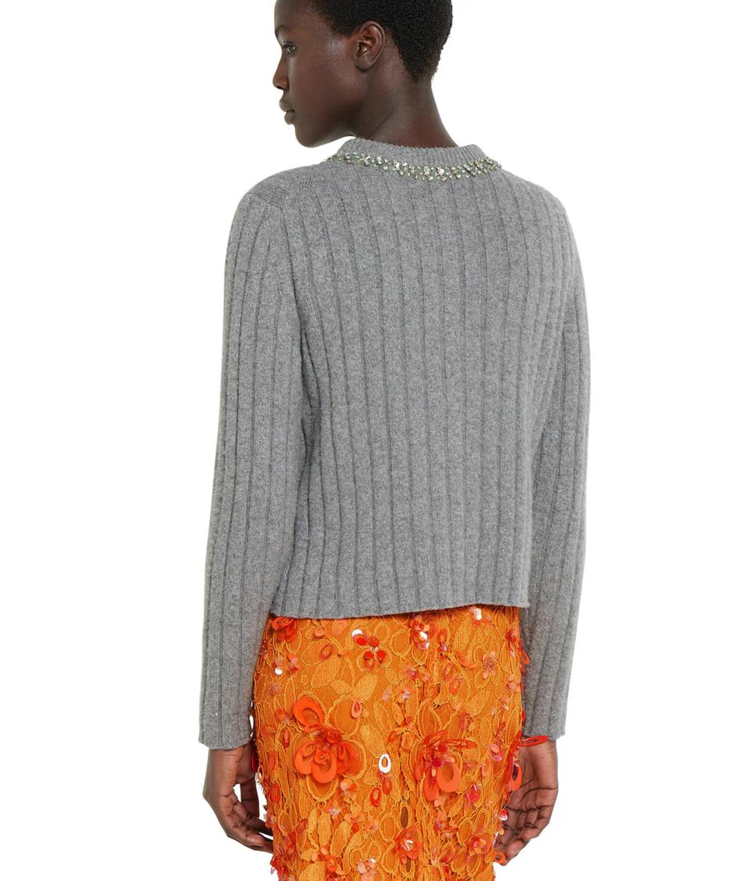 GUCCI Серый шерстяной кардиган, фото 4