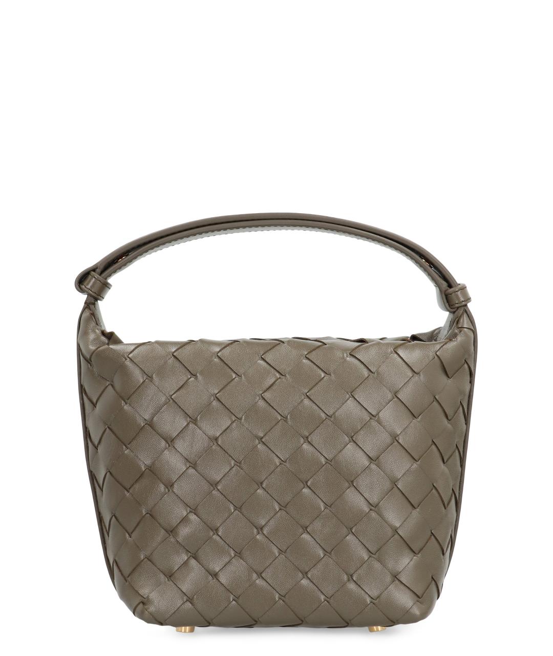 BOTTEGA VENETA Зеленая кожаная сумка с короткими ручками, фото 1