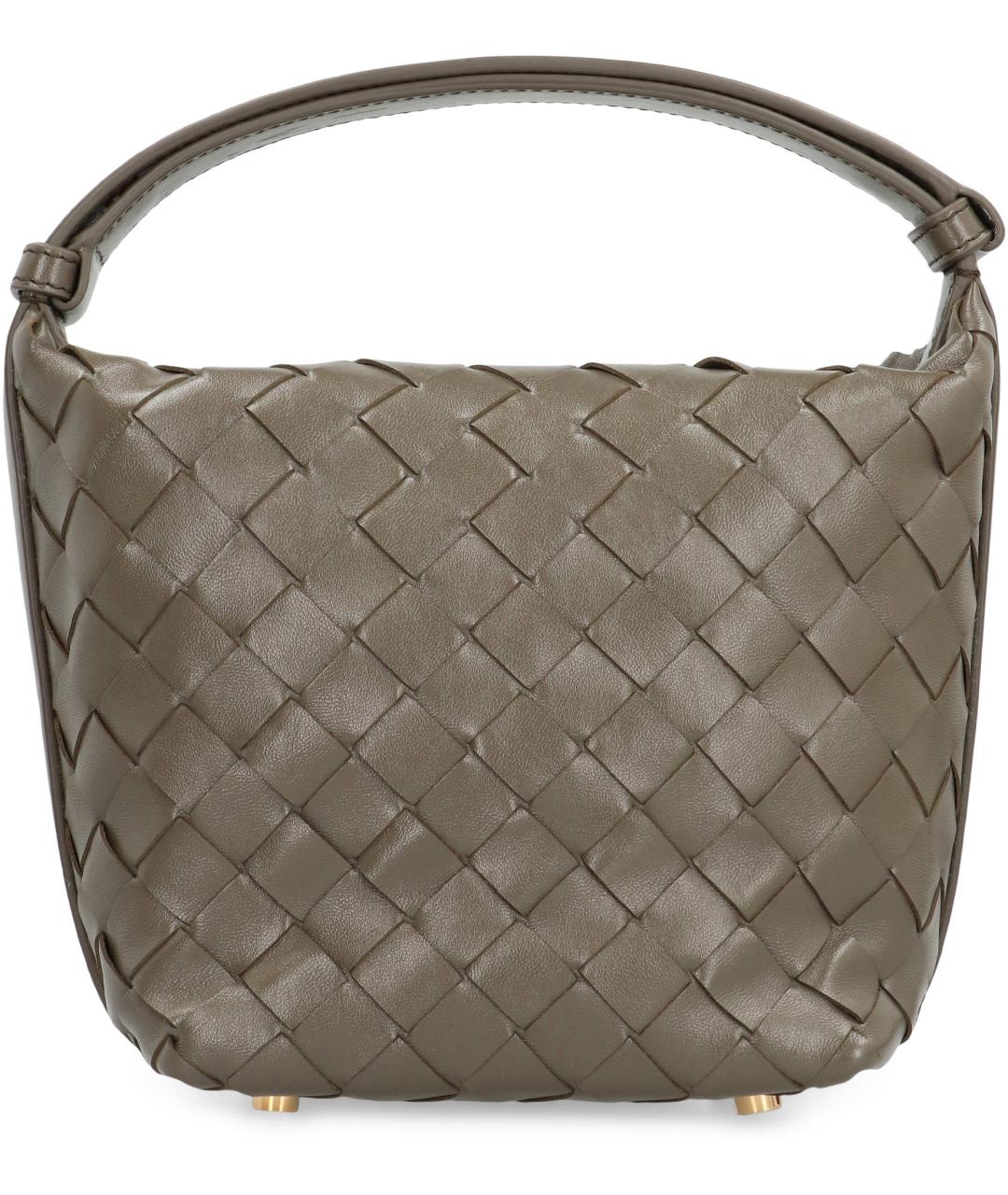 BOTTEGA VENETA Зеленая кожаная сумка с короткими ручками, фото 4