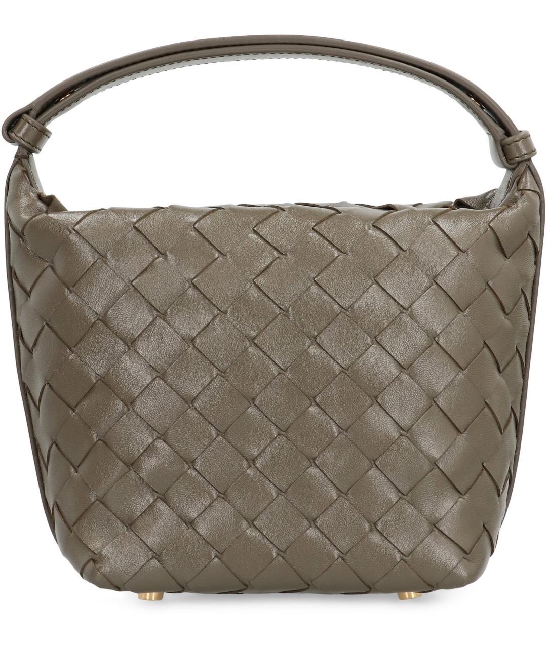 BOTTEGA VENETA Зеленая кожаная сумка с короткими ручками, фото 2