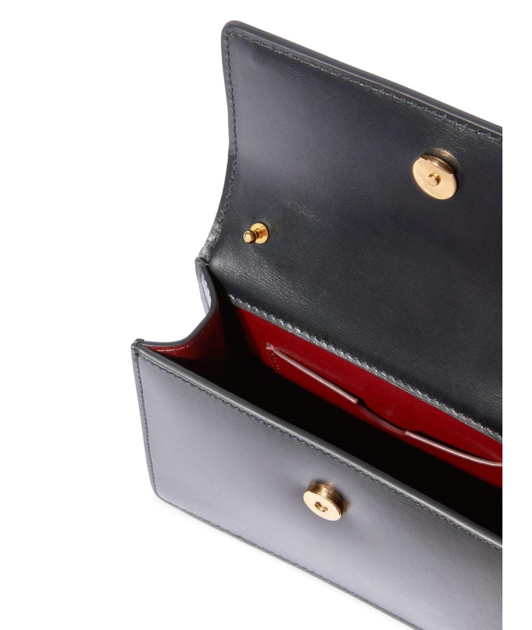 OFF-WHITE Черная кожаная сумка тоут, фото 5