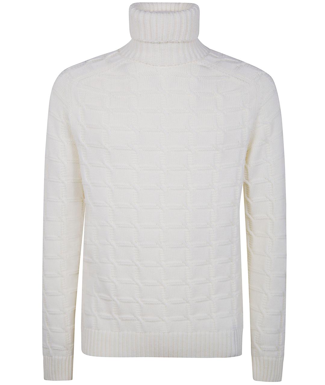 SLOWEAR Белая шерстяная водолазка, фото 1