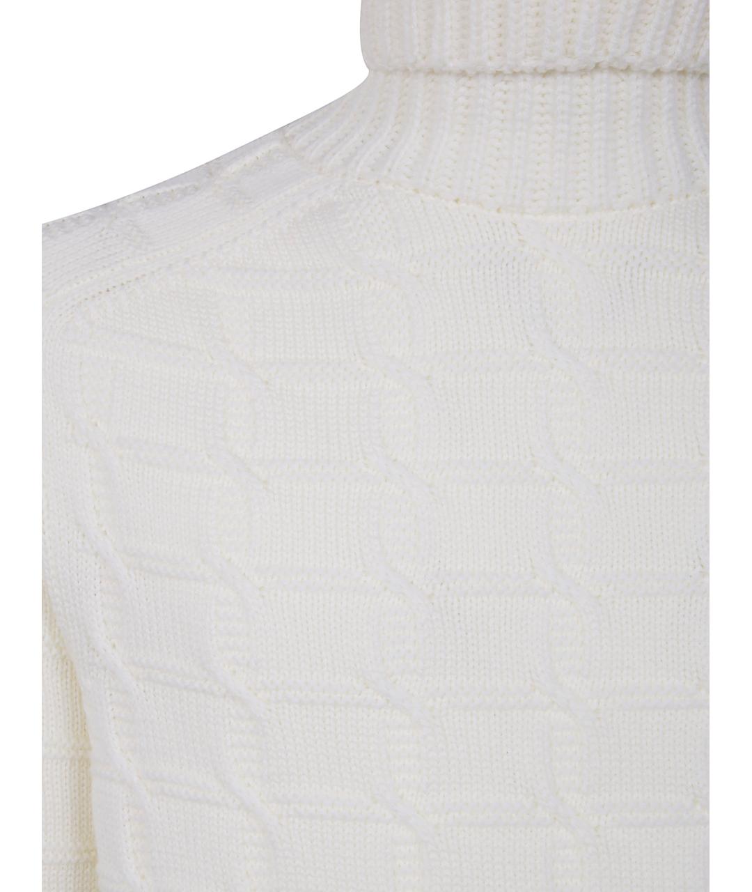 SLOWEAR Белая шерстяная водолазка, фото 3