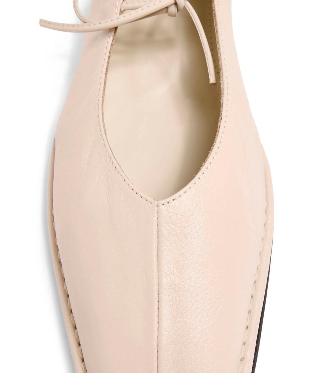 ALOHAS Бежевые кожаные балетки, фото 3