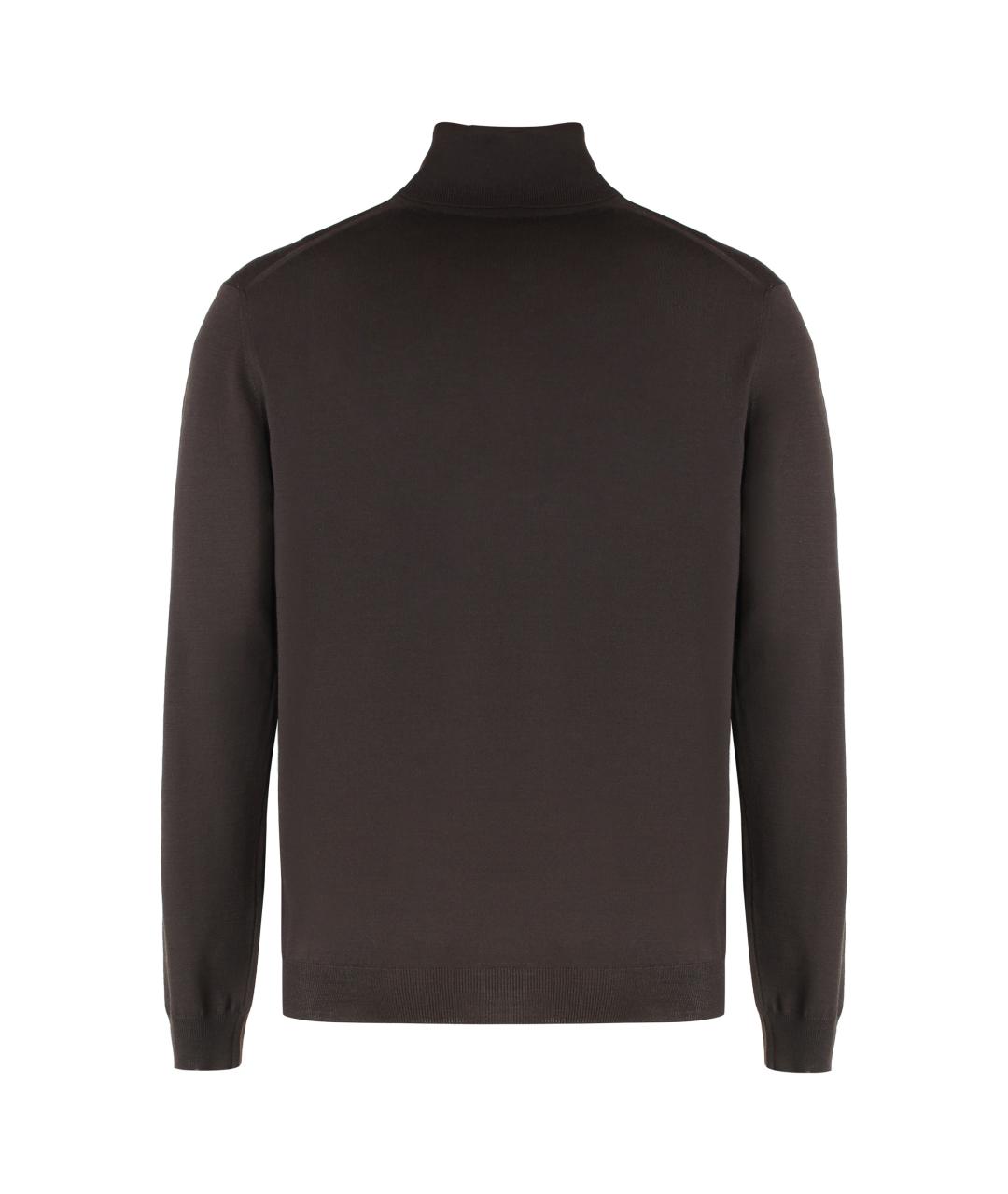 SLOWEAR Коричневый шерстяной джемпер / свитер, фото 2