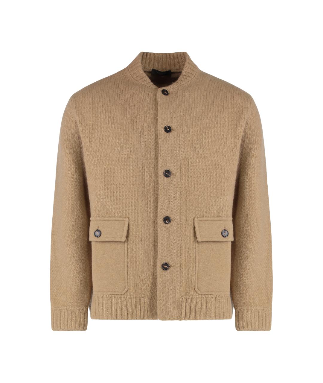 SLOWEAR Бежевый шерстяной кардиган, фото 1