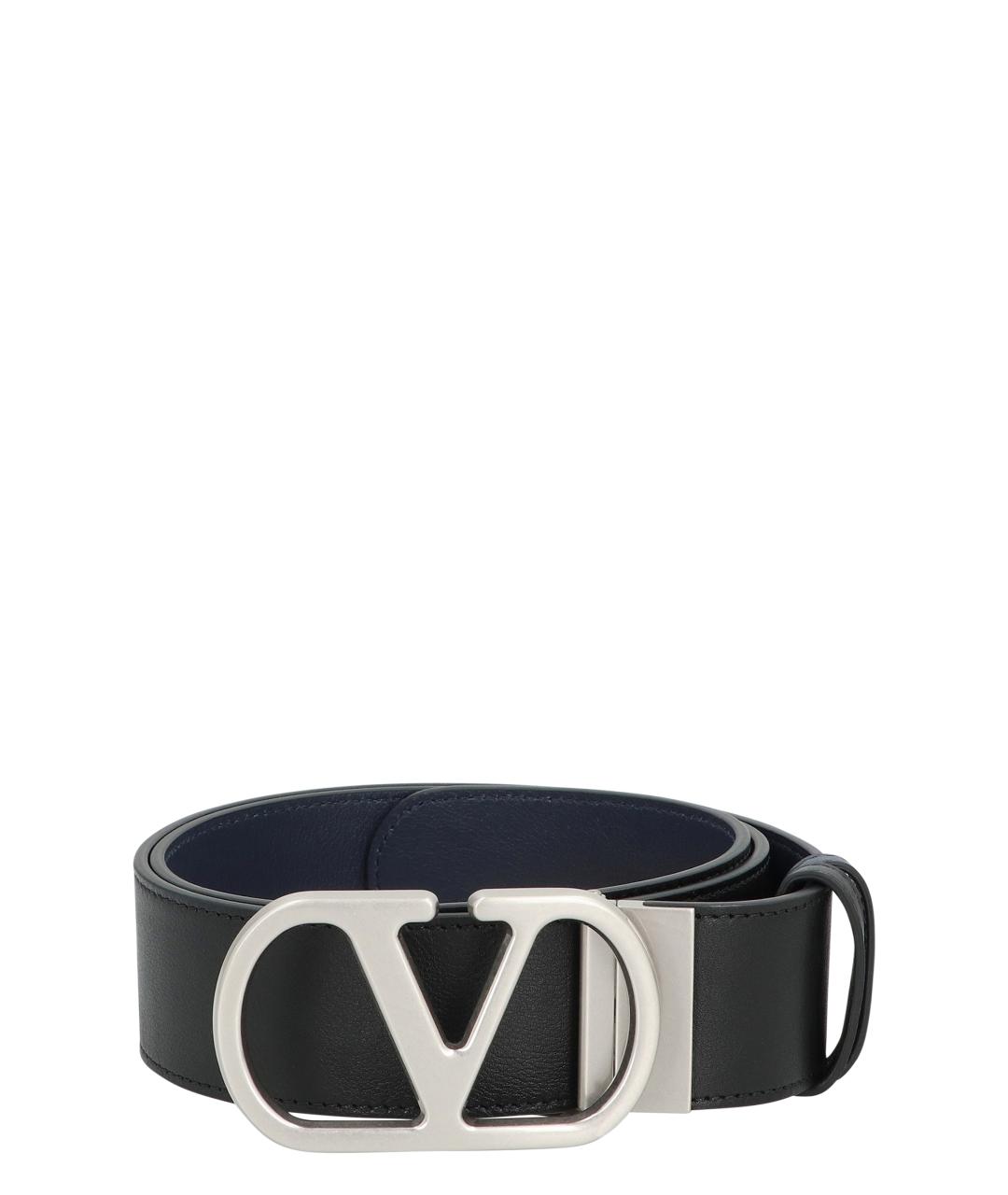 VALENTINO Синий кожаный ремень, фото 2