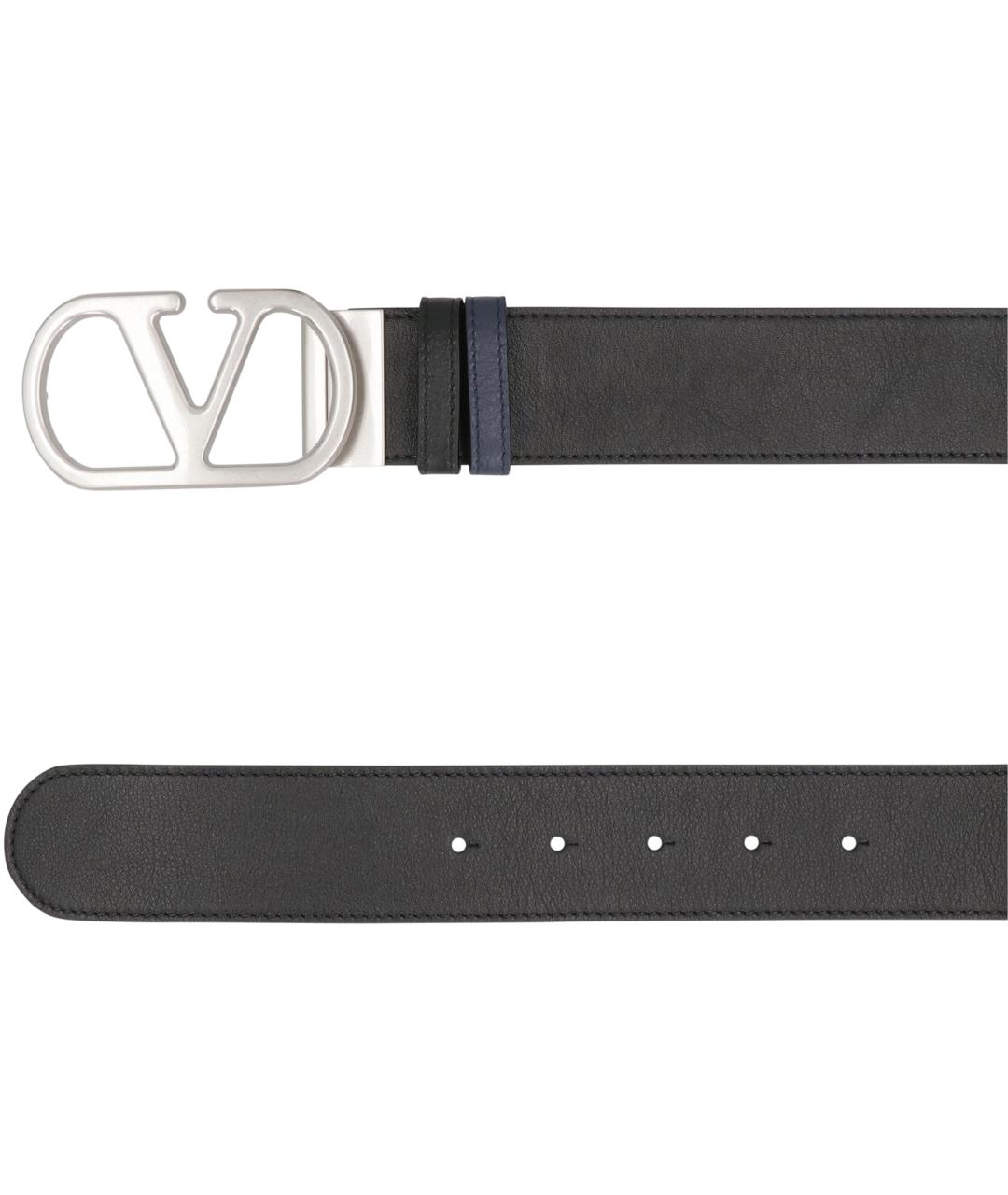 VALENTINO Синий кожаный ремень, фото 3