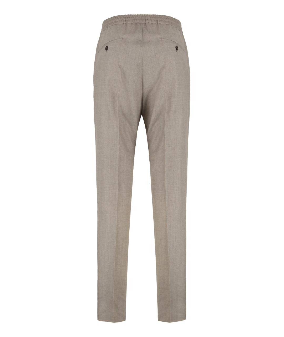 SLOWEAR Бежевые шерстяные повседневные брюки, фото 2