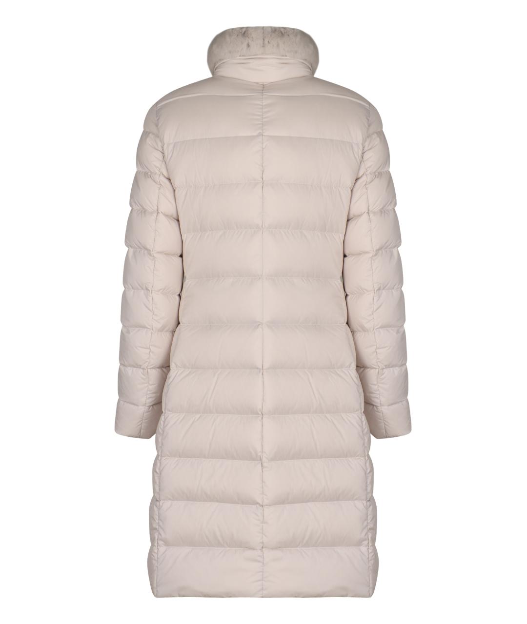 MOORER Бежевое полиамидовое пальто, фото 2