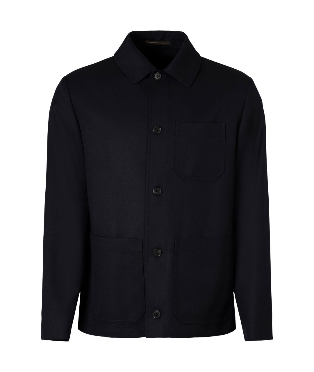 SLOWEAR Синяя шерстяная кэжуал рубашка, фото 1