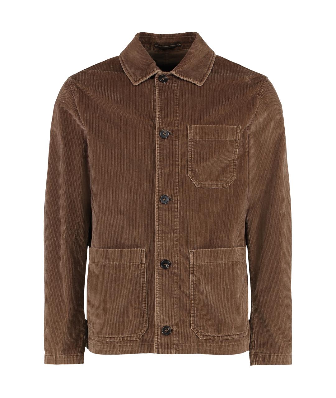 SLOWEAR Коричневая хлопковая кэжуал рубашка, фото 1