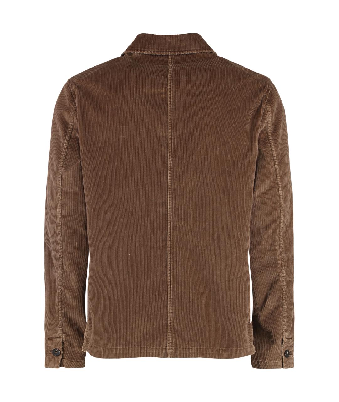SLOWEAR Коричневая хлопковая кэжуал рубашка, фото 2