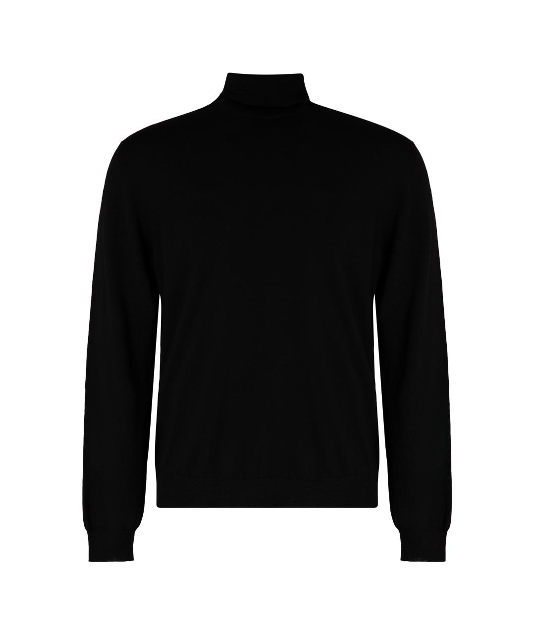 SLOWEAR Черная шерстяная водолазка, фото 1