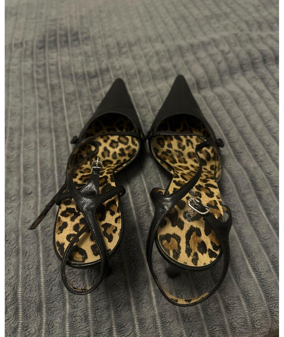 DOLCE&GABBANA Черные кожаные туфли, фото 3