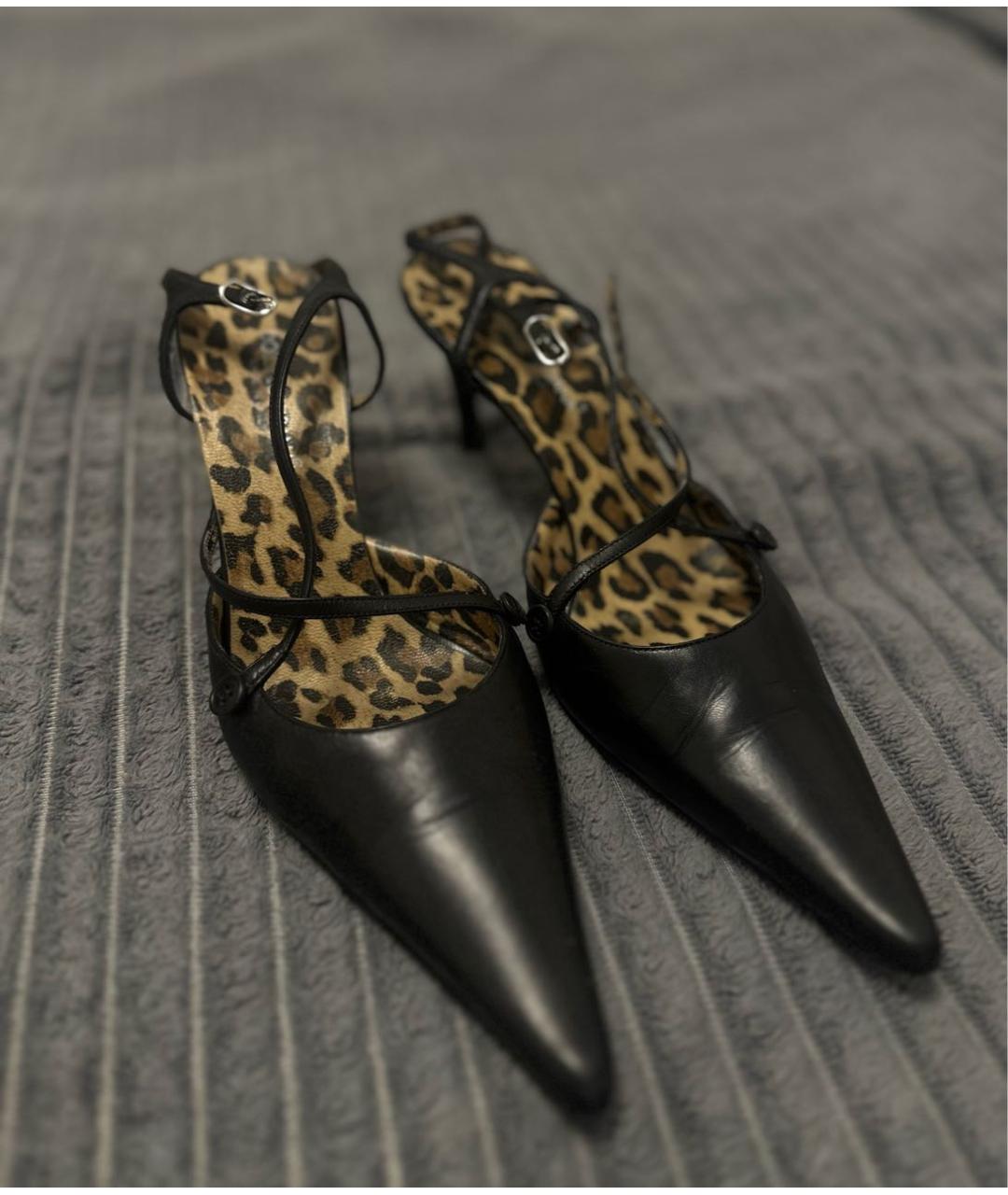 DOLCE&GABBANA Черные кожаные туфли, фото 7