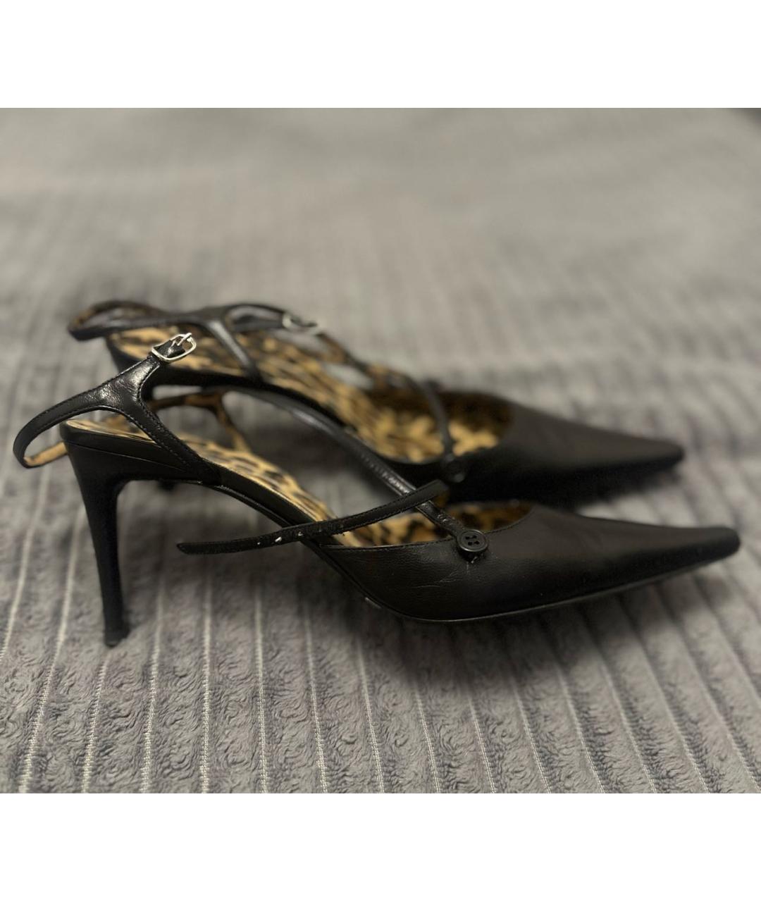 DOLCE&GABBANA Черные кожаные туфли, фото 8