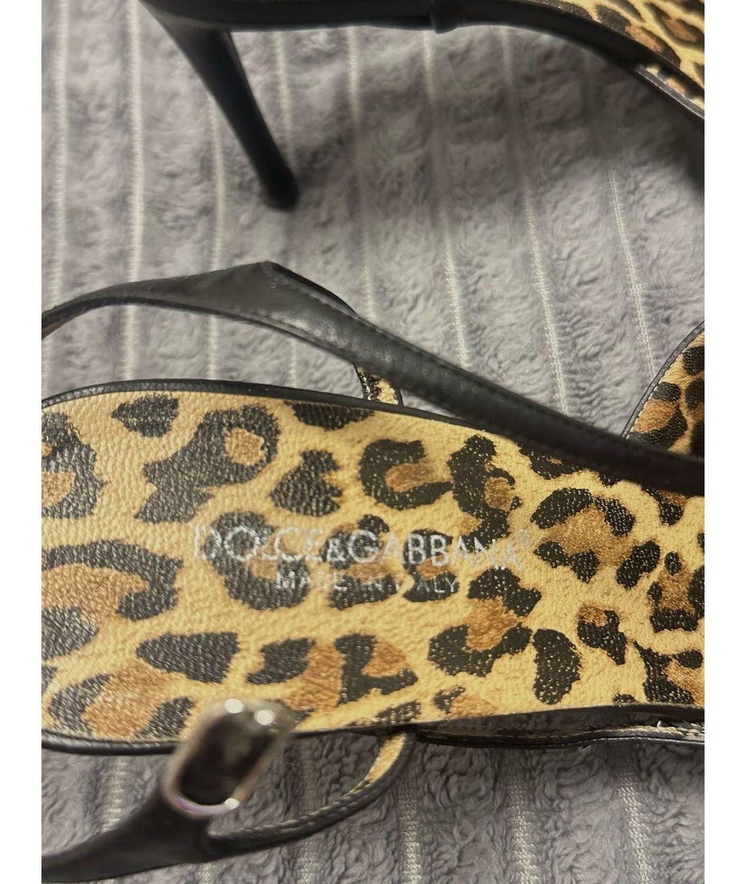 DOLCE&GABBANA Черные кожаные туфли, фото 5