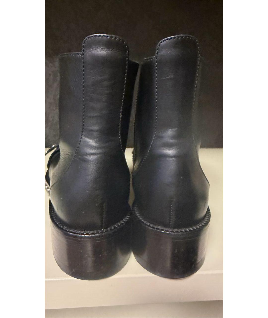 ALEXANDER MCQUEEN Черные кожаные ботинки, фото 4