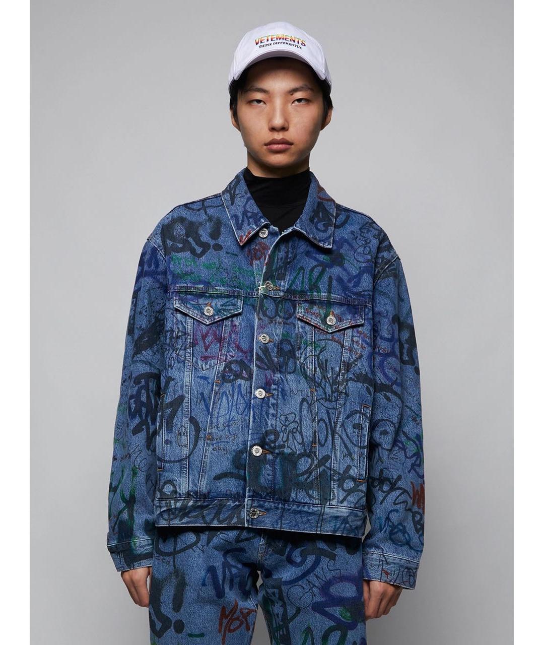 VETEMENTS Синий хлопковый пиджак, фото 6