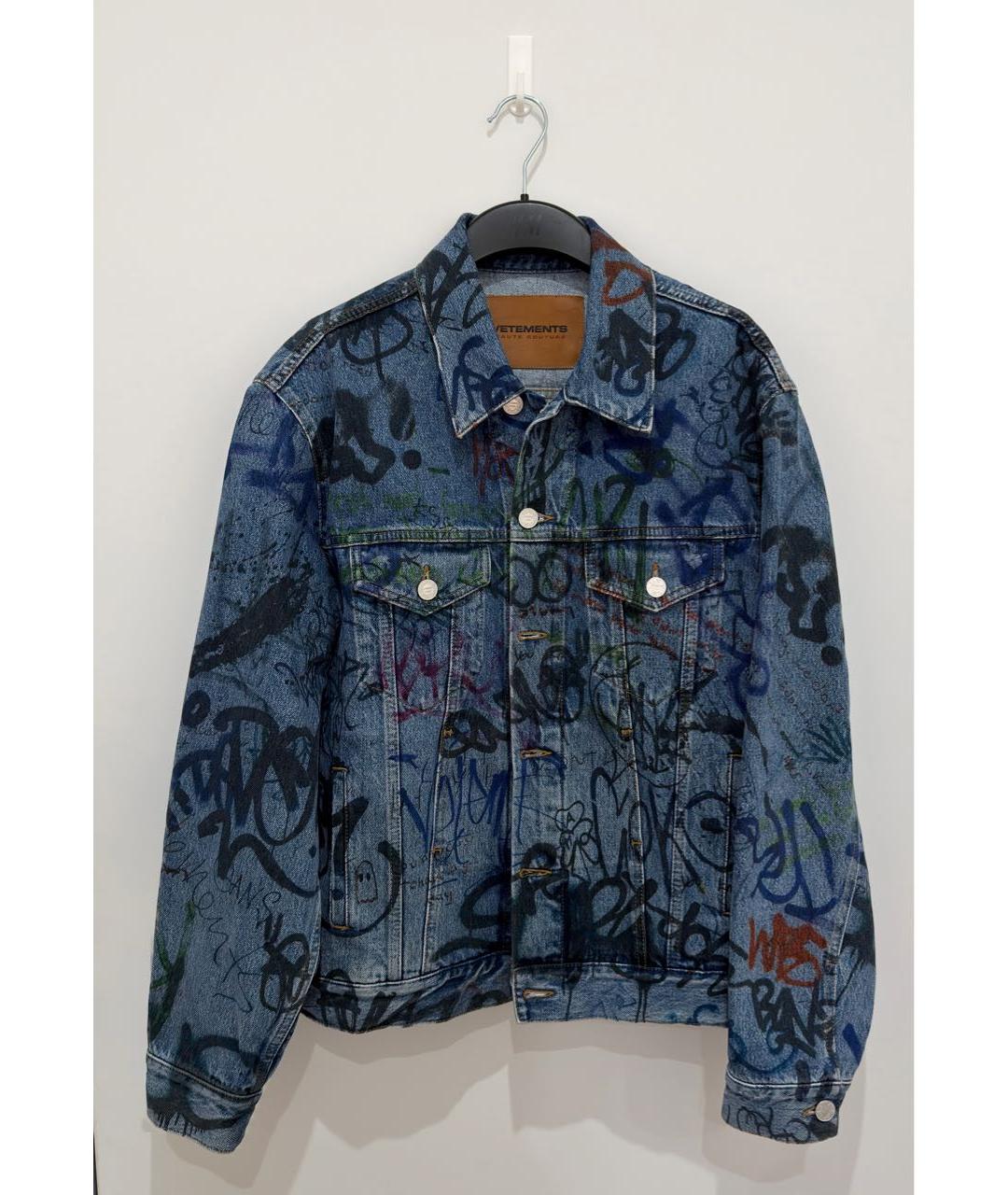 VETEMENTS Синий хлопковый пиджак, фото 2