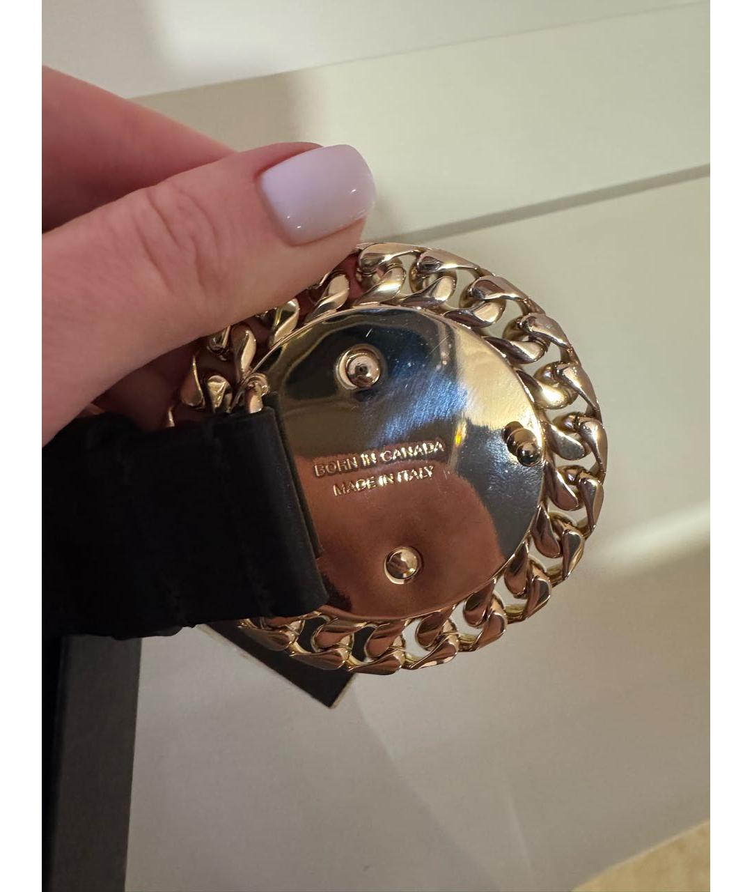 DSQUARED2 Черный кожаный ремень, фото 5