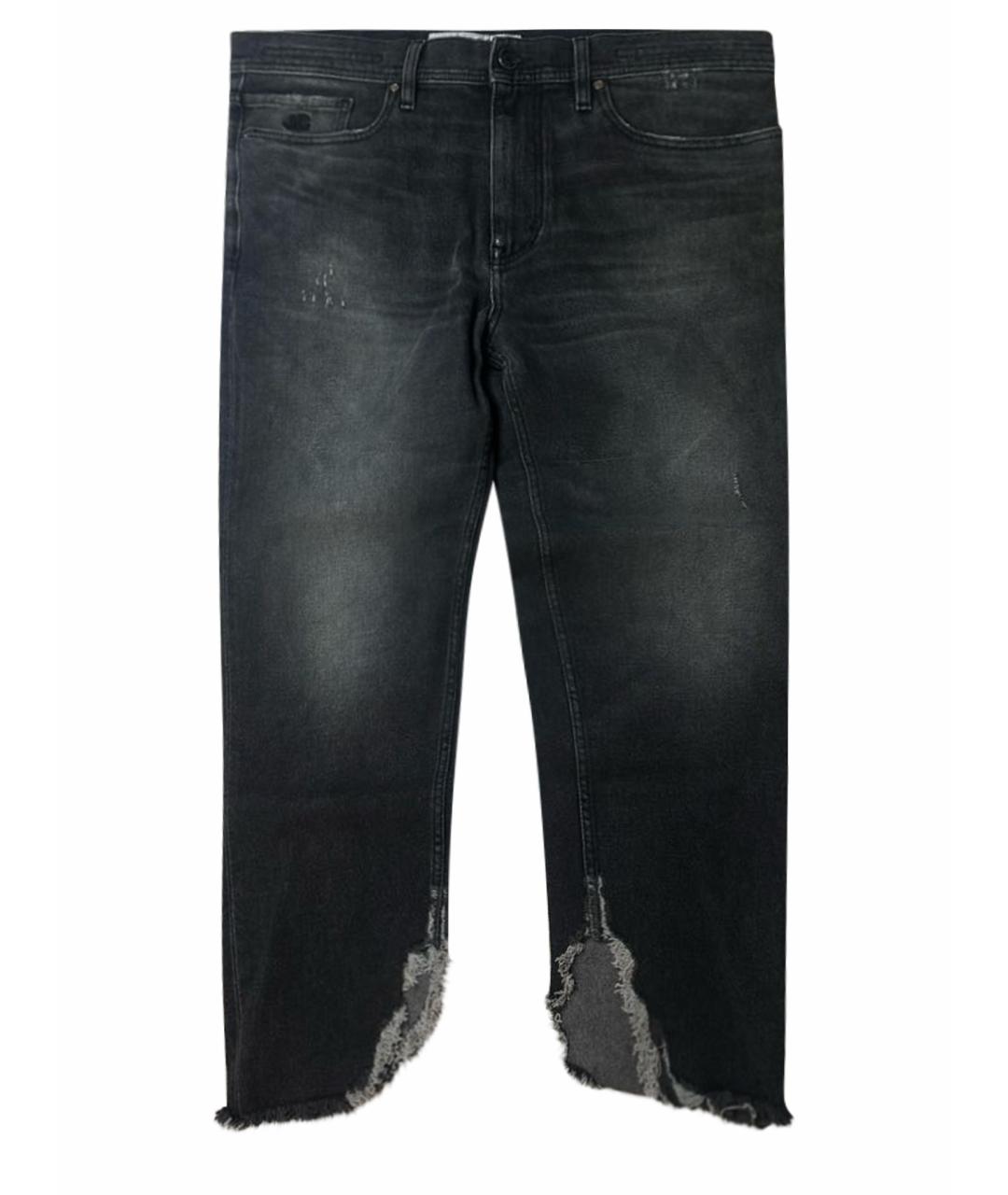 JACOB COHEN Антрацитовые хлопко-полиэстеровые прямые джинсы, фото 1