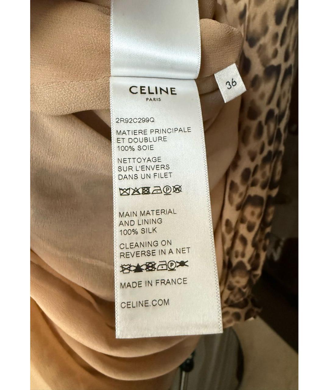 CELINE Мульти шелковое платье, фото 8