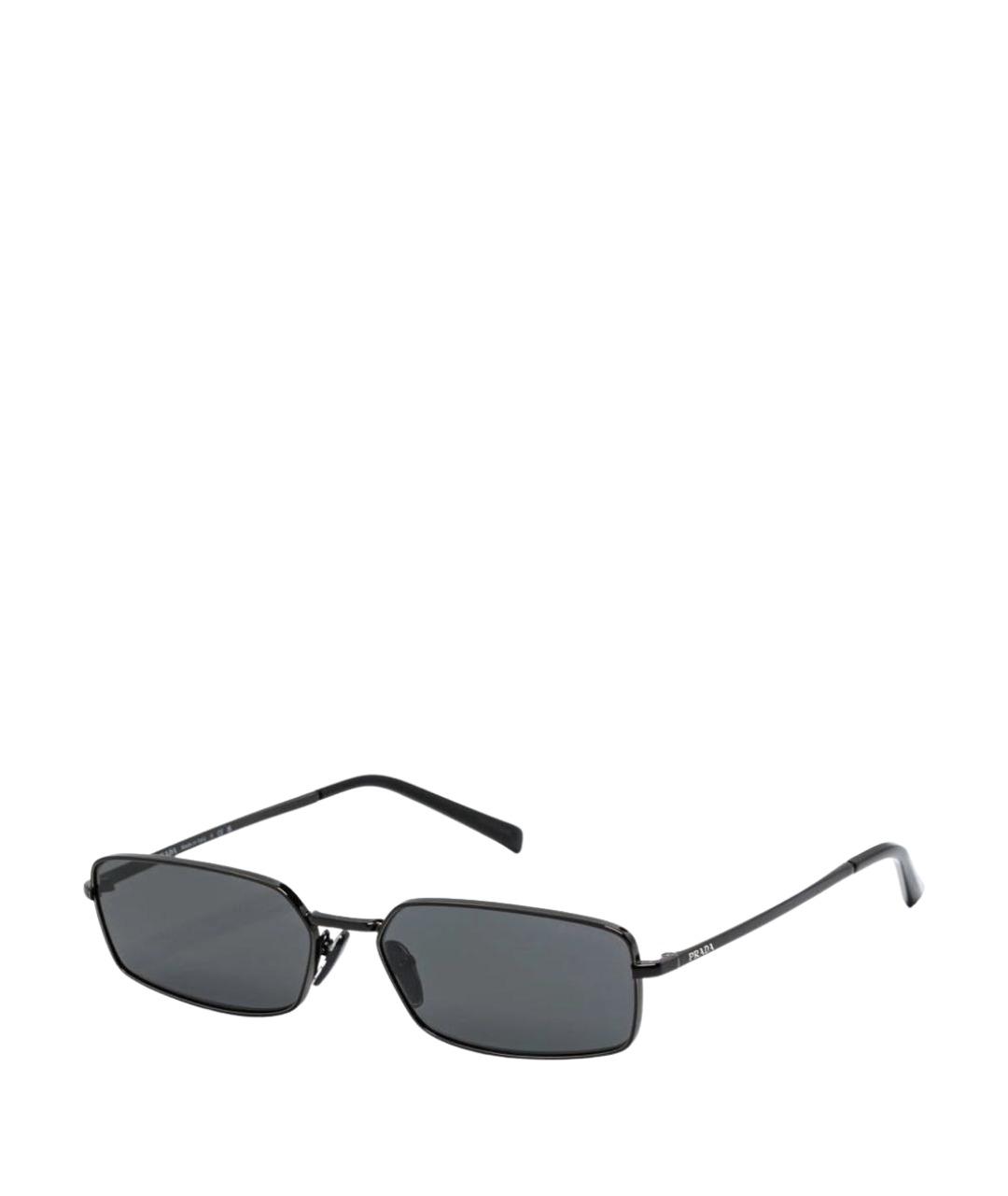 PRADA Черные металлические солнцезащитные очки, фото 1