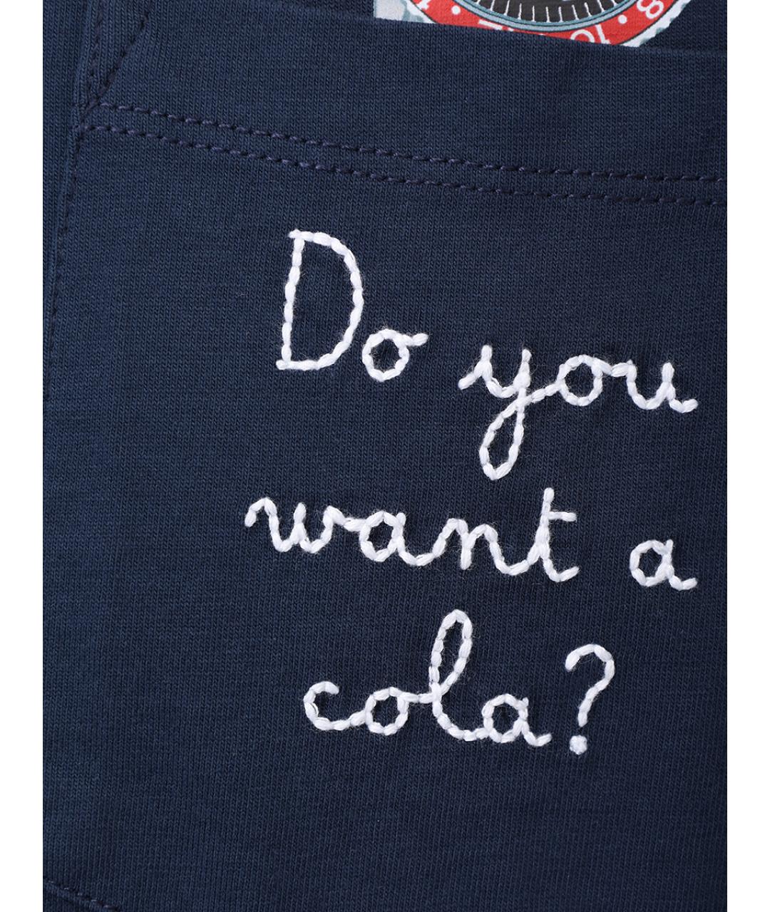 MC2 SAINT BARTH Синяя хлопковая футболка, фото 5