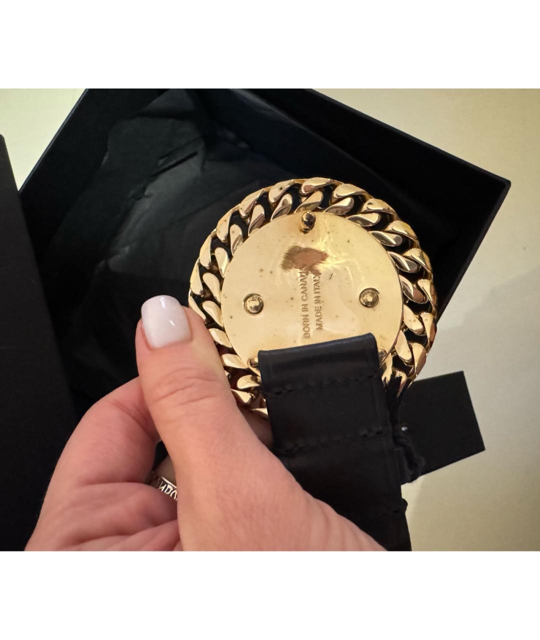 DSQUARED2 Черный кожаный ремень, фото 5