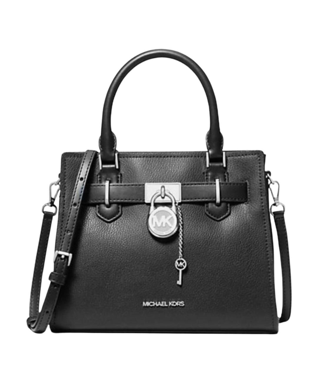 MICHAEL KORS Черная кожаная сумка с короткими ручками, фото 1