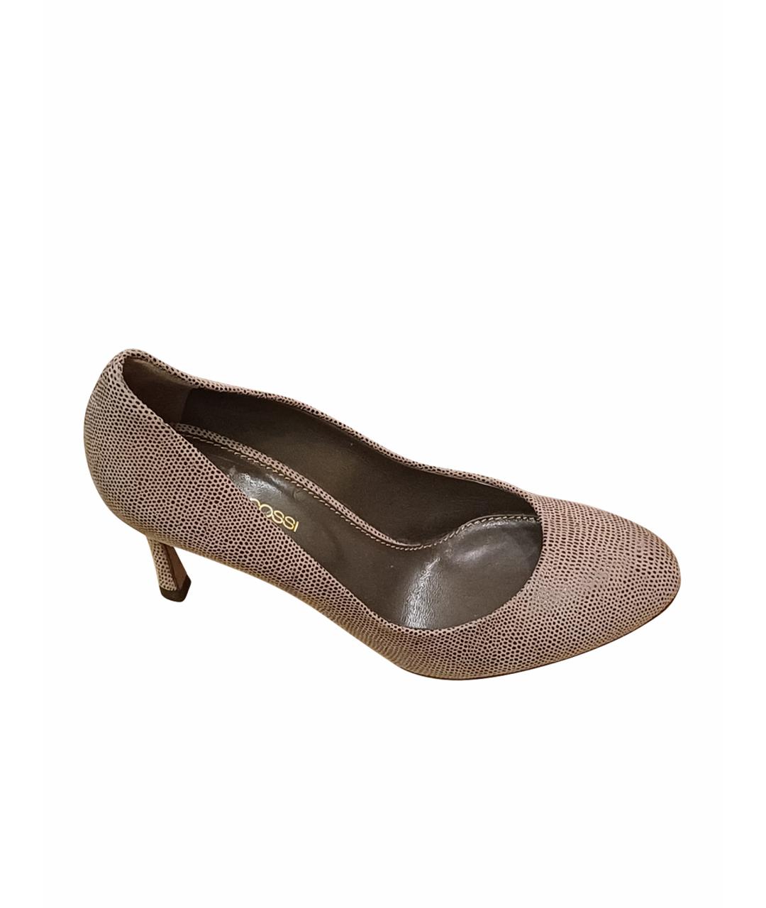 SERGIO ROSSI Серые кожаные туфли, фото 1