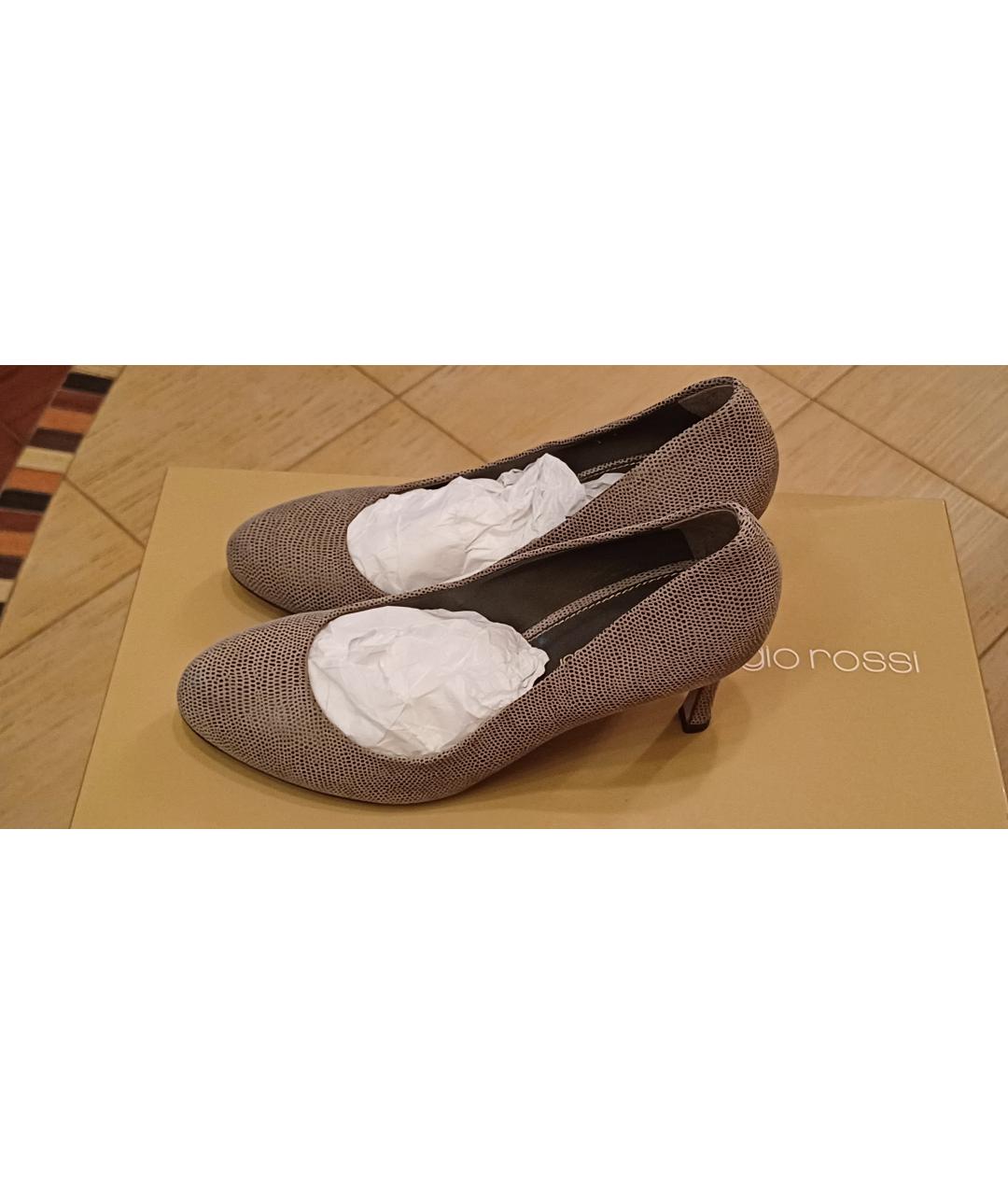 SERGIO ROSSI Серые кожаные туфли, фото 9