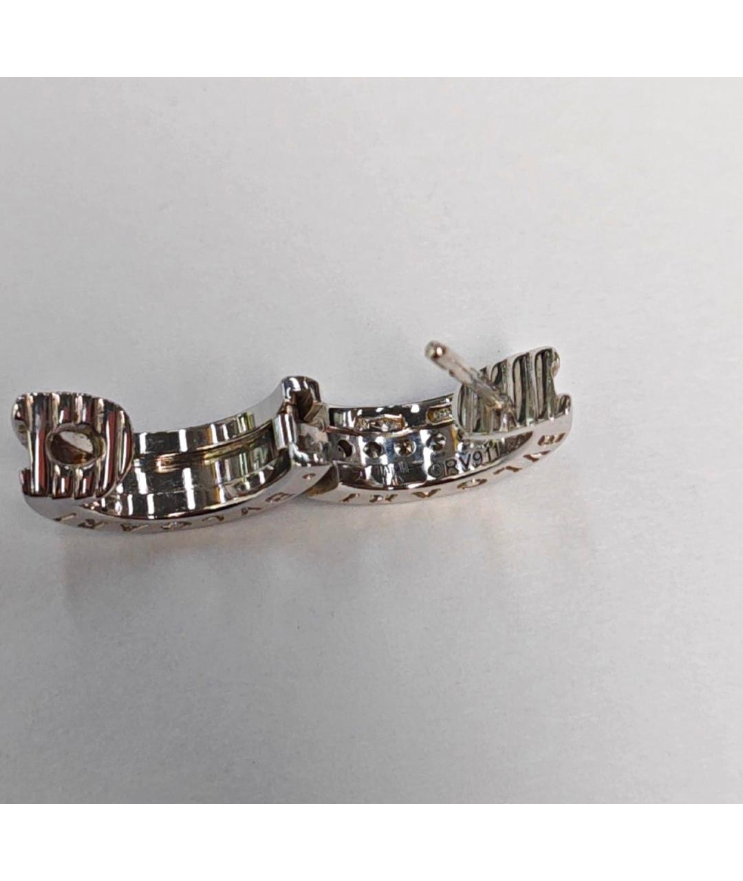 BVLGARI Серебряные серьги из белого золота, фото 4